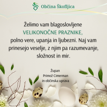 ŽUPANOVO VELIKONOČNO VOŠČILO